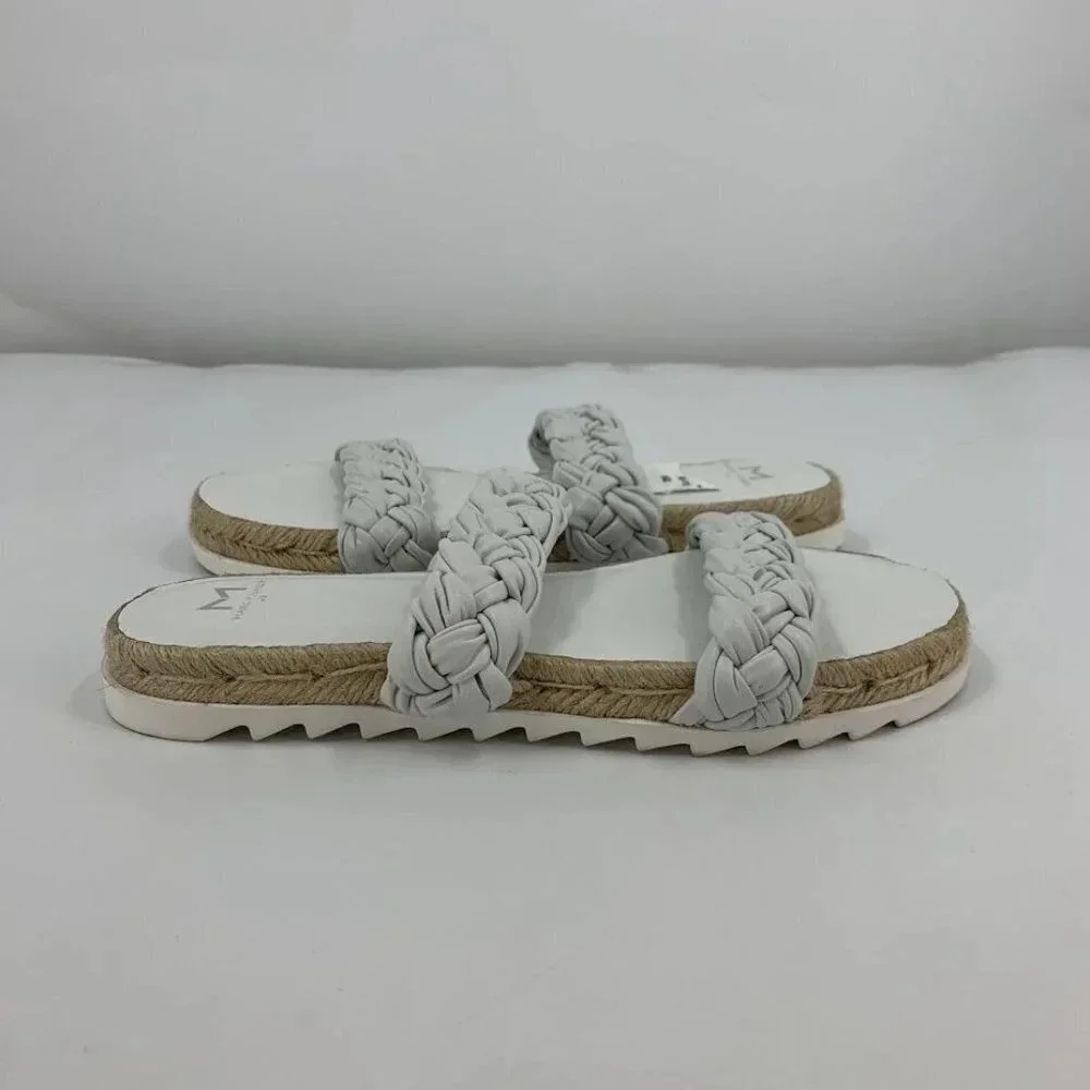 Marc Fisher Women's Jaime Braided Flat Espadrille Slip On Sandal Size‎ 7M NWOB